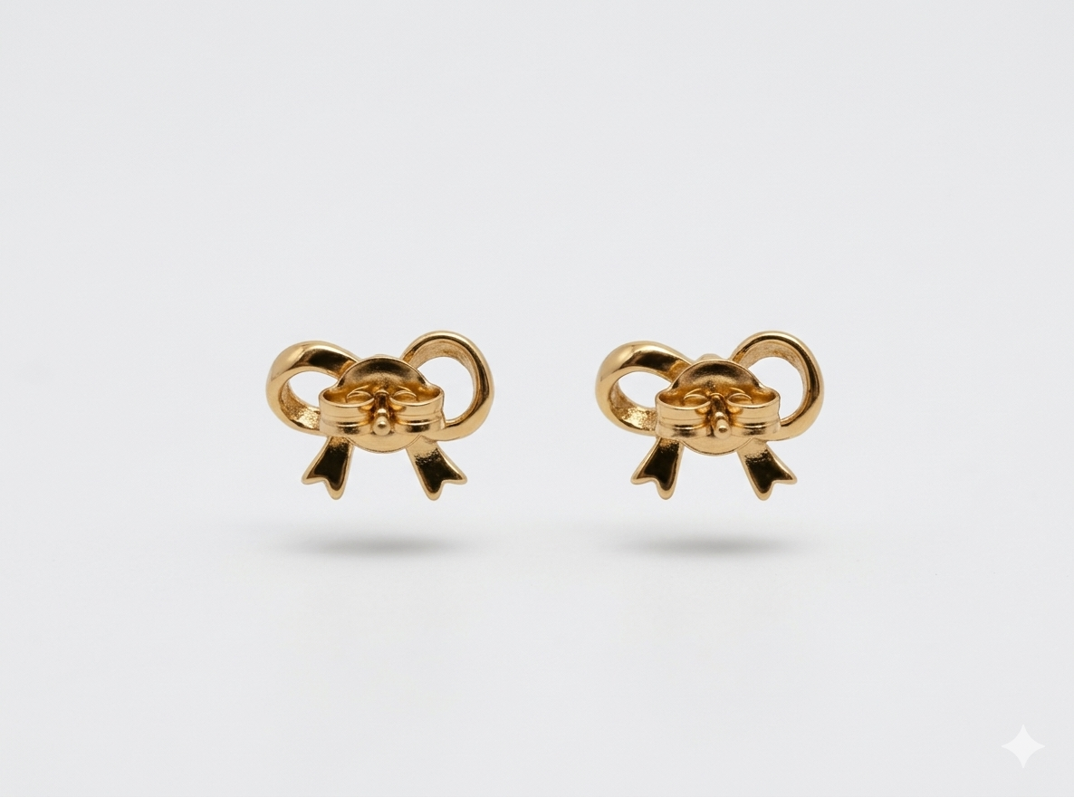 Pendientes Oro 18K Lazo