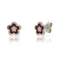 Pendientes Plata 925 Flor Esmaltada 7,50mm