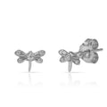 Pendientes Plata 925 Libélula Circonitas 4x7mm
