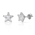 Pendientes Plata 925 Estrellas Circonitas 8mm