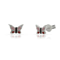 Pendientes Plata 925 Mariposa Esmaltada 7x7mm