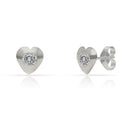 Pendientes Plata 925 Corazones Circonitas 7x7mm