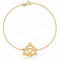 Pulsera Oro 18K Triqueta + Círculo