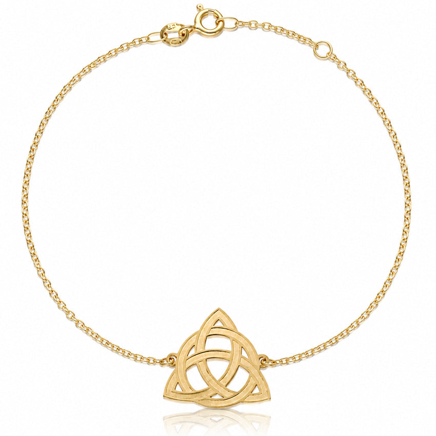 Pulsera Oro 18K Triqueta + Círculo