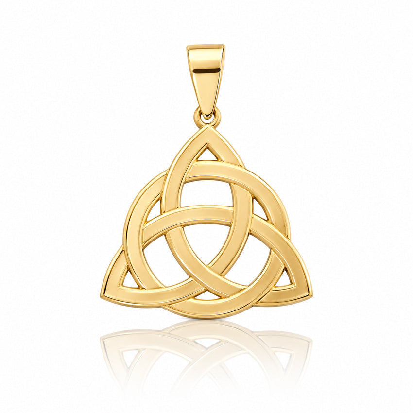 Colgante Oro 18K Triqueta + Círculo
