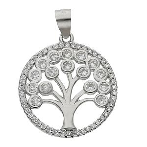 Colgante Árbol de la Vida Circonitas Plata 925 20mm