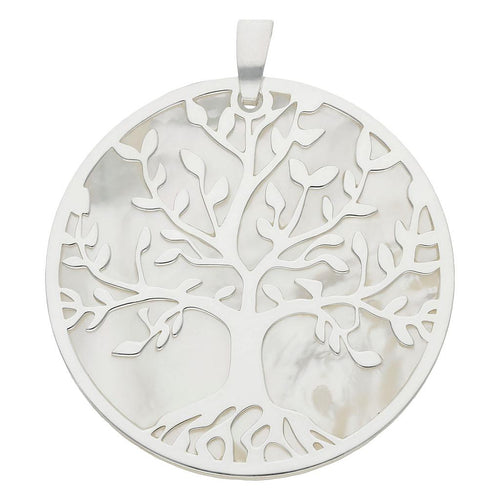 Colgante Árbol de la Vida Nácar Plata 925 40mm