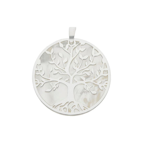Colgante Árbol de la Vida Nácar Plata 925 18mm