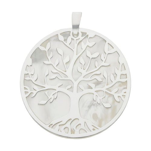 Colgante Árbol de la Vida Nácar Plata 925 30mm