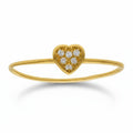 Sortija Corazón Oro 18Kl con Circonitas