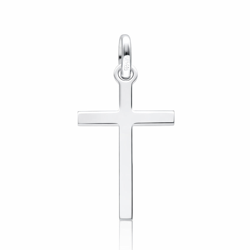 Cruz Lisa Plata 15x24mm