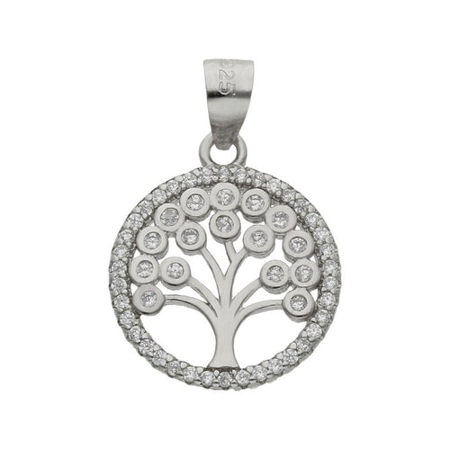 Colgante Árbol de la Vida Circonitas Plata 925 15mm