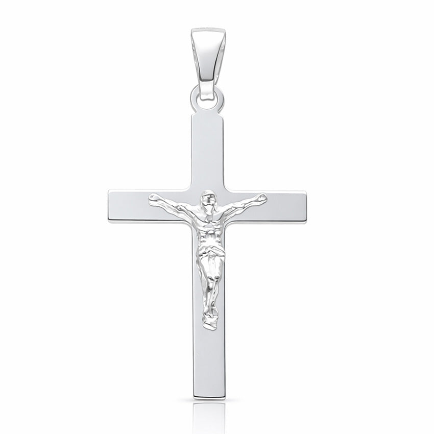 Cruz Plata Cristo 20x34mm