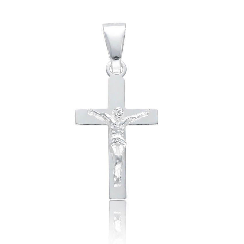Cruz Plata Cristo 13x24mm