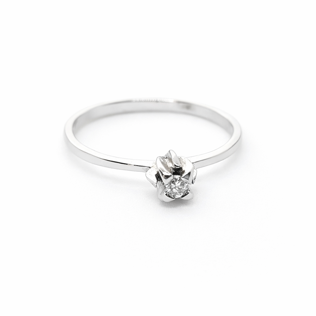 Anillo oro blanco 18K Brillante