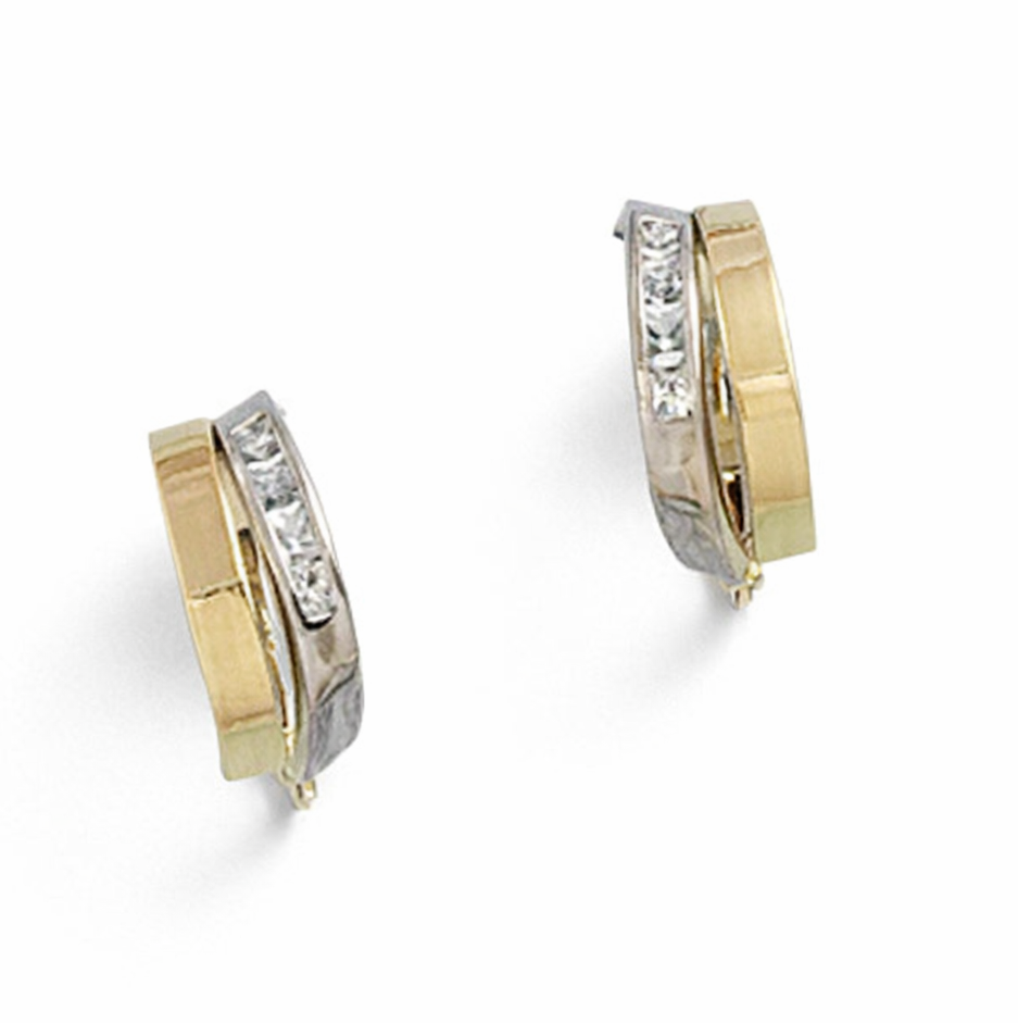 Pendientes Oro 18KL Bicolor