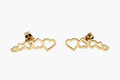 Pendientes Oro 18K Trepadores Corazones