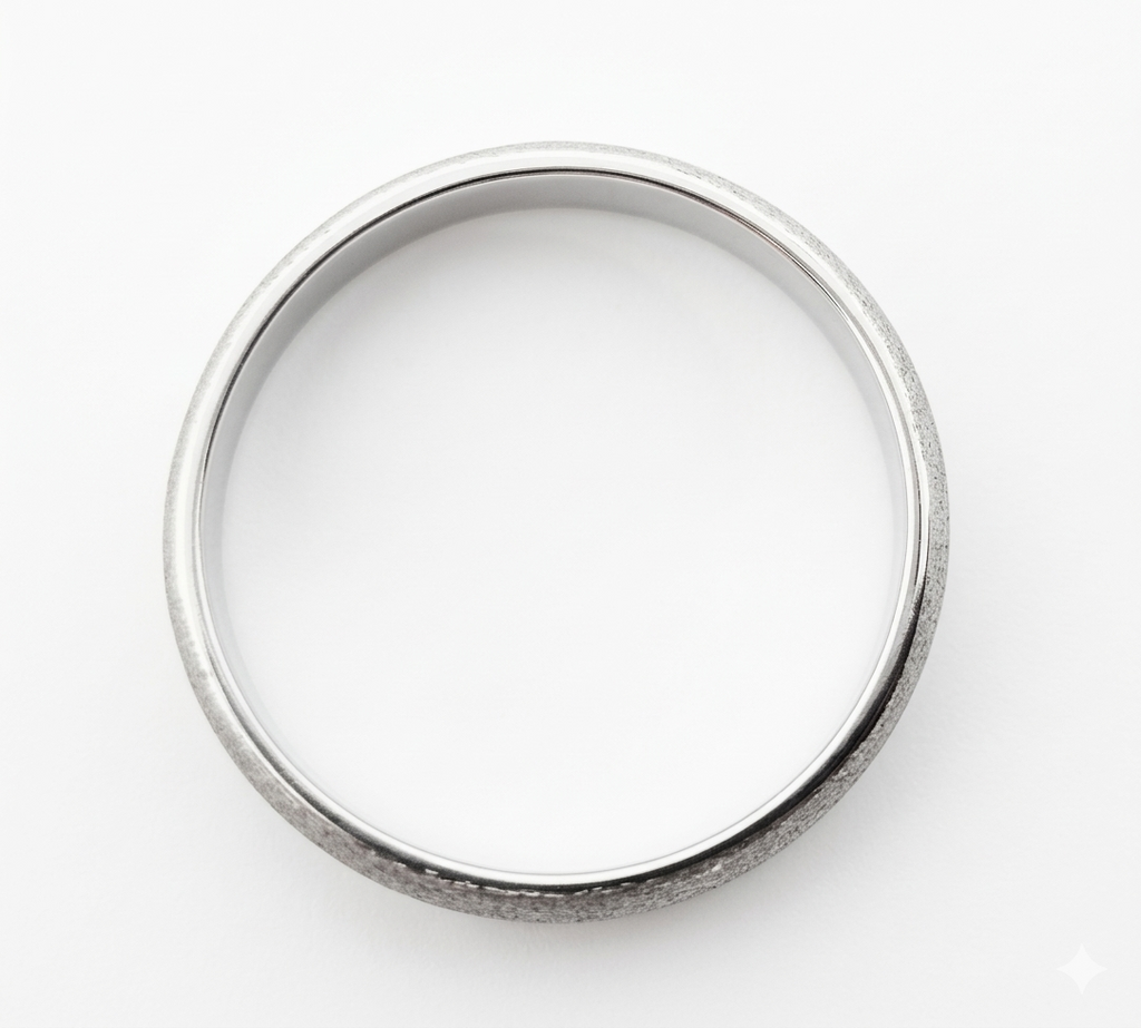 Anillo Oro Blanco 18K Mate
