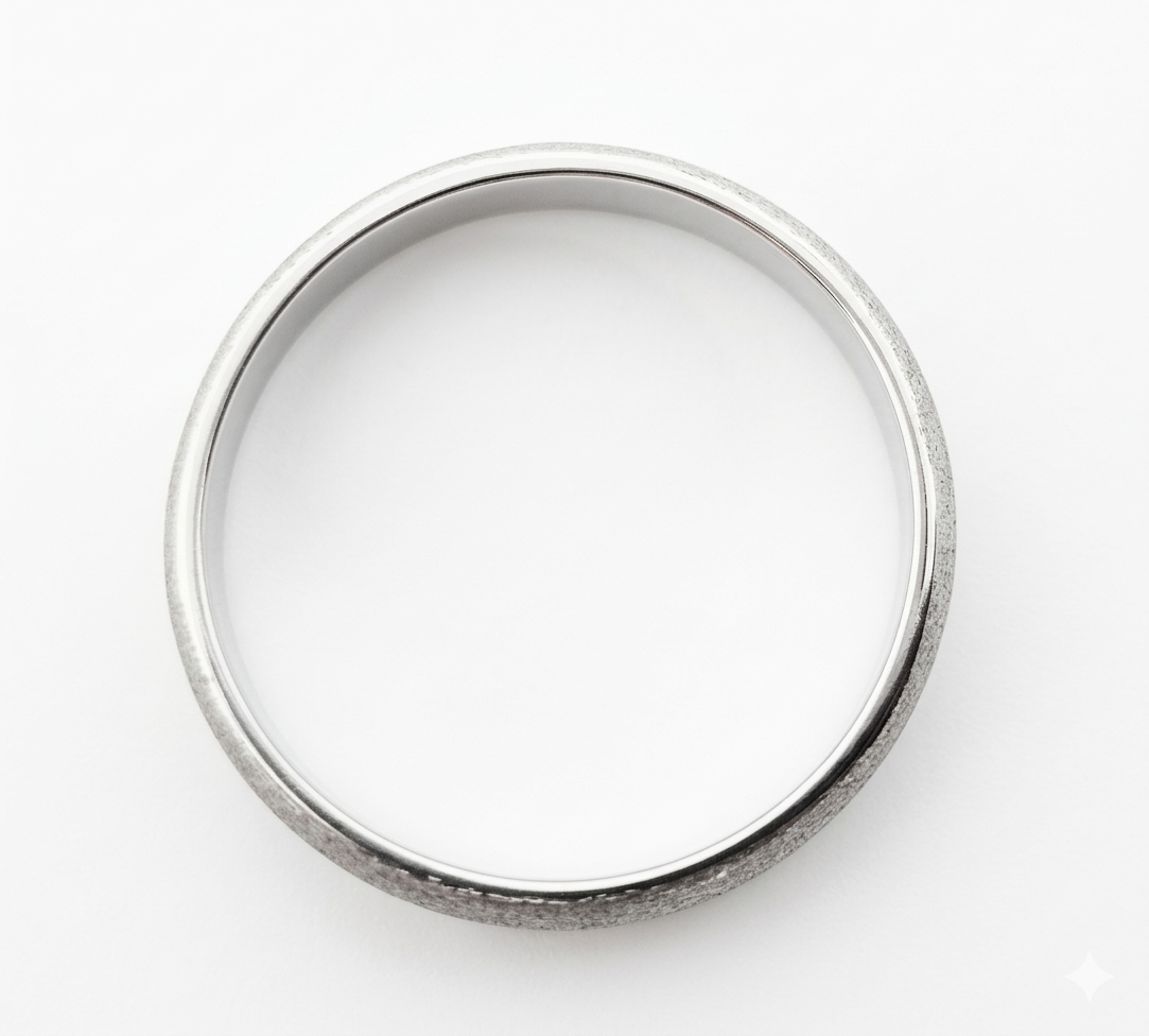 Anillo Oro Blanco 18K Mate