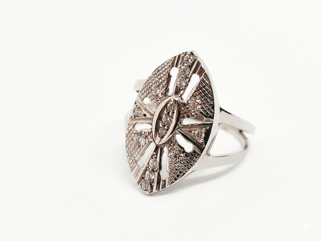 Anillo oro blanco 18K Circonitas