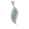 Colgante Plata 925 Circonitas Verdes