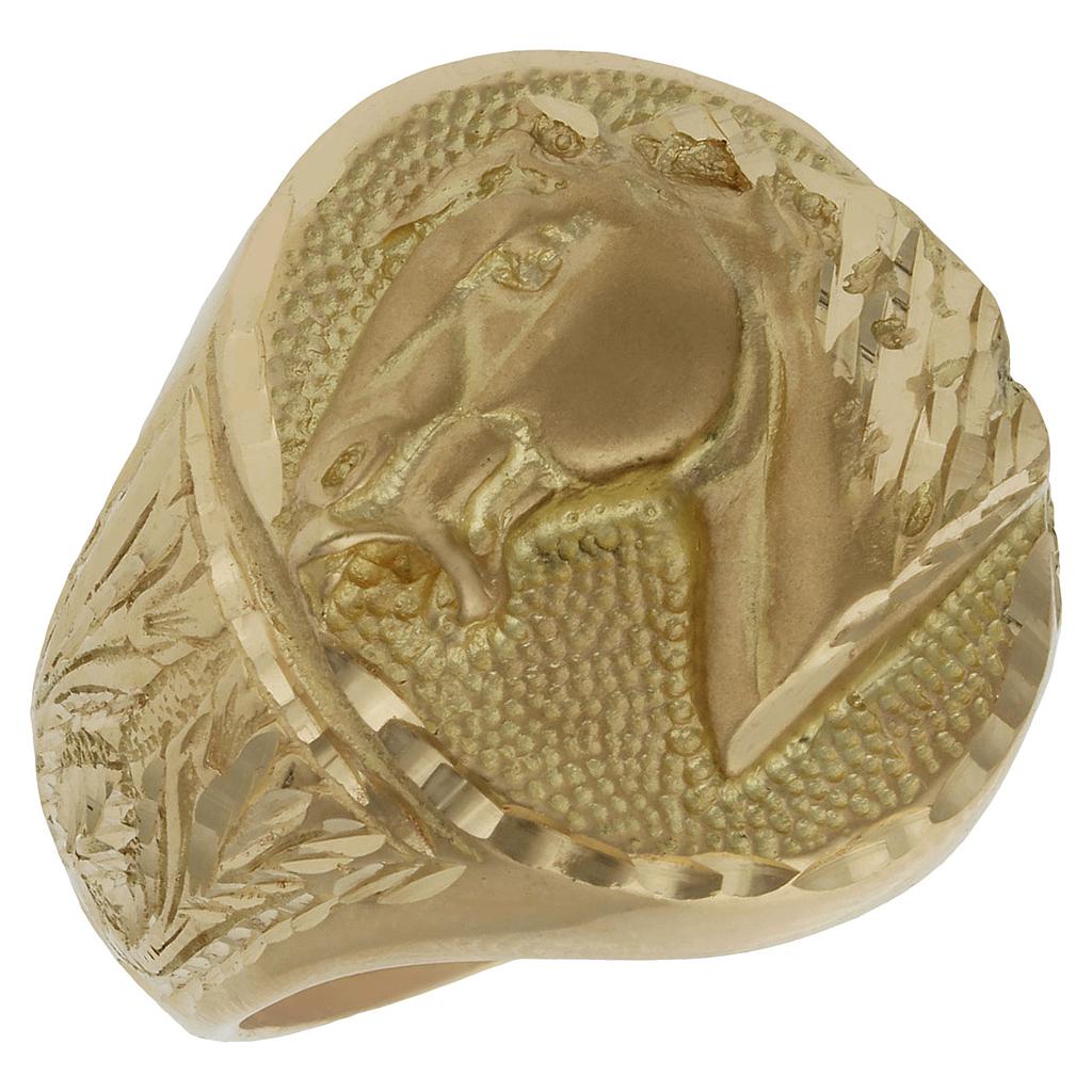 Sello Oro 18KL Cabeza de Caballo