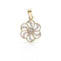 Colgante Oro 18KL Flor Circonitas