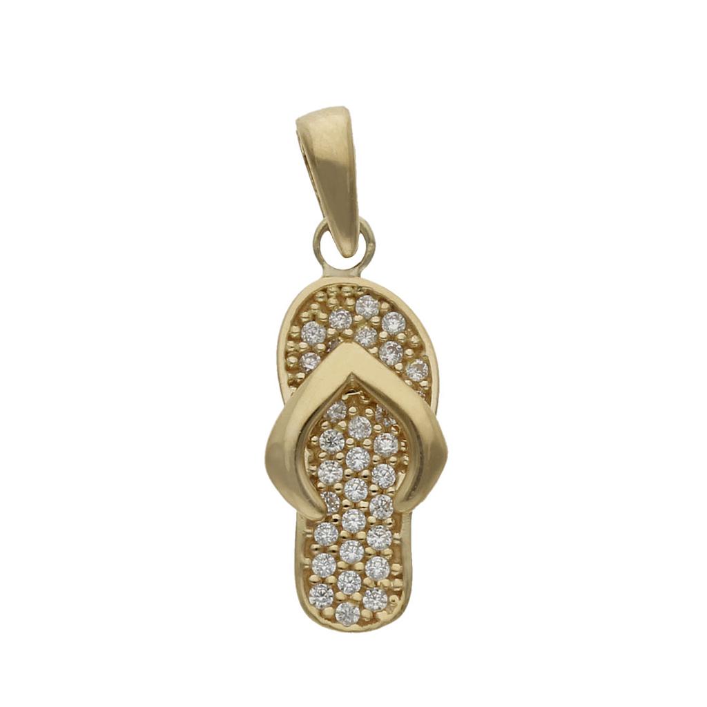 Colgante Oro 18KL Sandalia Circonitas