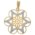 Colgante Oro 18KL Flor Circonitas