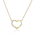 Gargantilla Plata Chapada en Oro Corazón Circonitas
