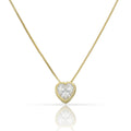 Gargantilla Plata Chapada Oro Corazón Circonita
