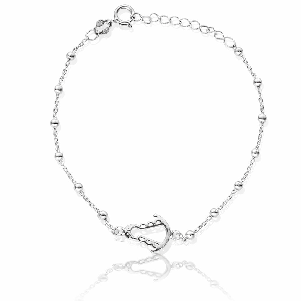 Pulsera Plata 925mm Virgen del Rocío + Bolas