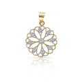 Colgante Oro 18KL Flor Circonitas
