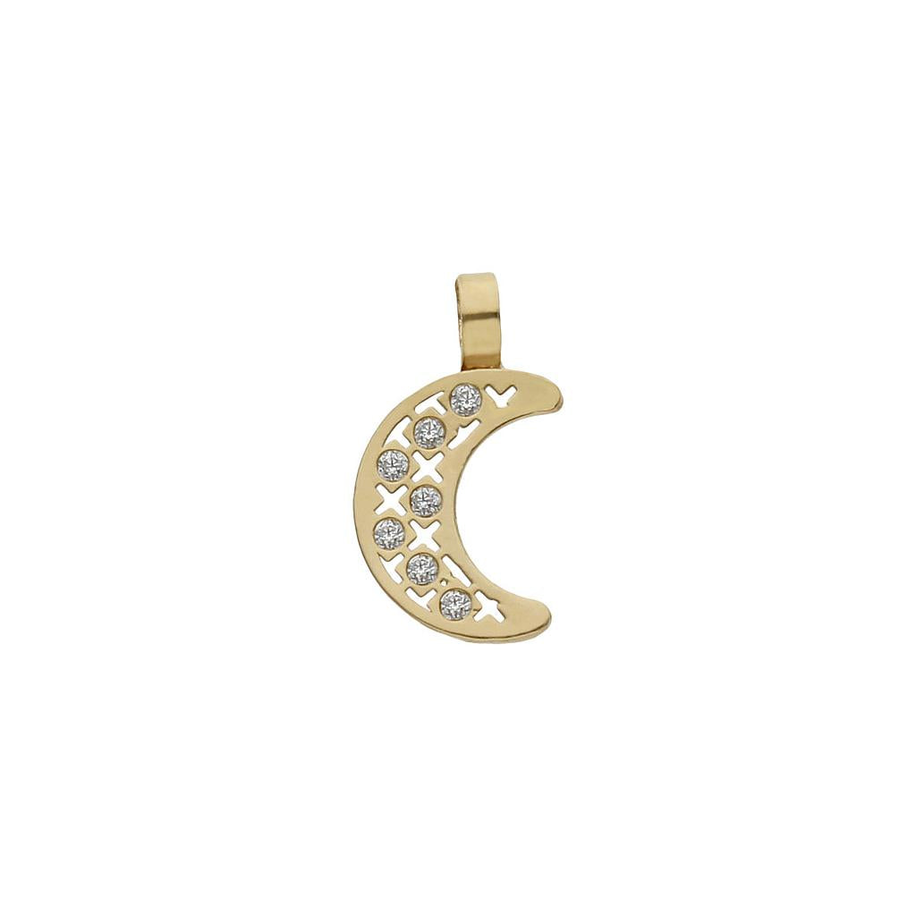 Colgante Oro 18KL Luna Circonitas