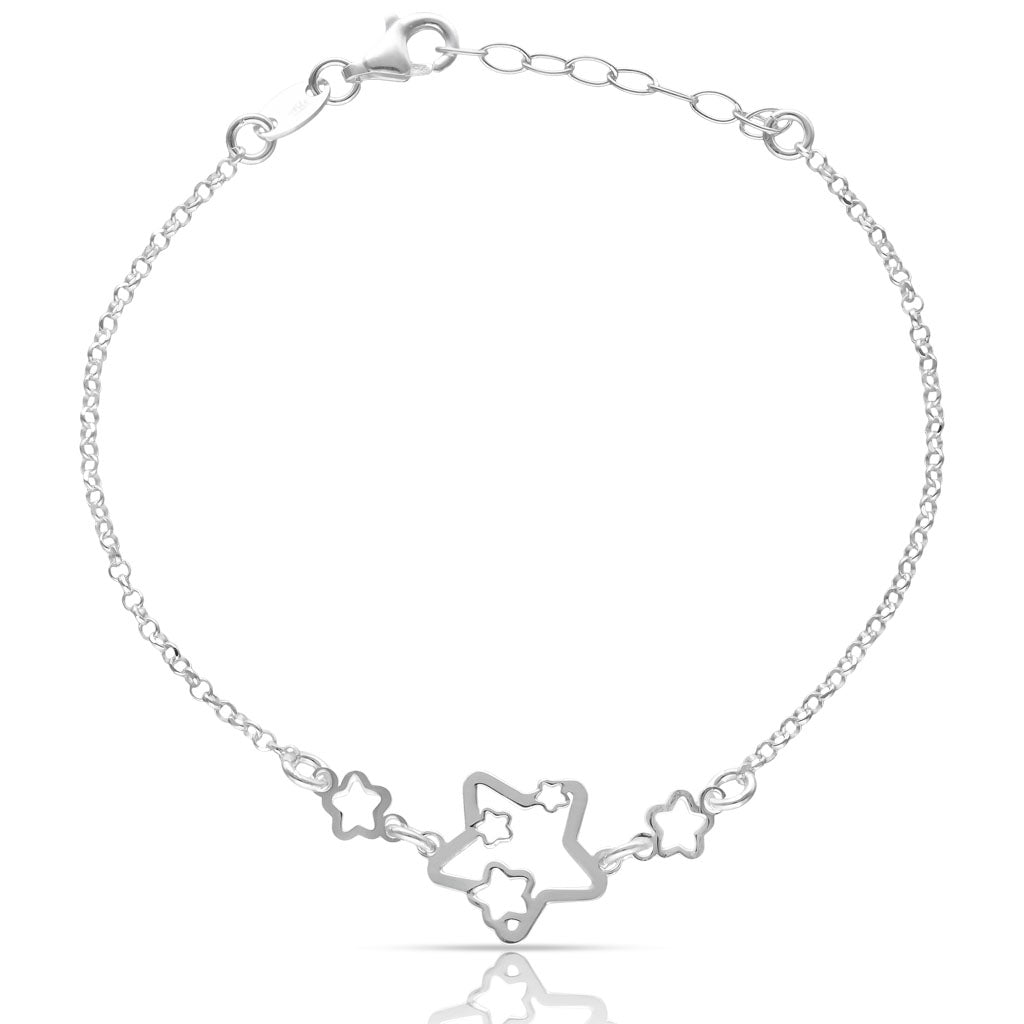 Pulsera Plata 925mm Estrellas