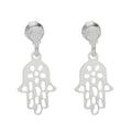 Pendientes Plata 925mm Mano de Fátima - 9x19mm
