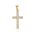 Cruz Oro 18KL con Circonitas - 10x17mm