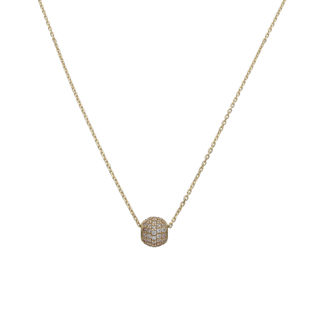 Gargantilla Oro 18K Bola Circonitas
