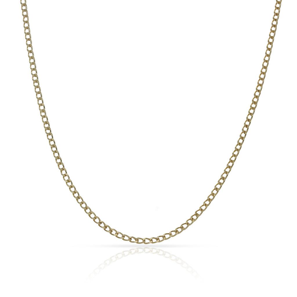 Cadena Oro 18K Barbada Hueca - 1MM