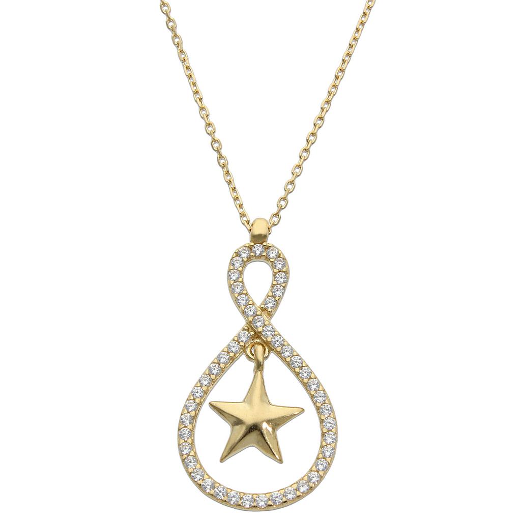 Gargantilla Oro 18K Estrella Circonitas