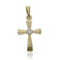 Cruz Oro 18KL con Circonita - 11x17mm