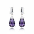 Pendientes Plata 925 Piedra Violeta
