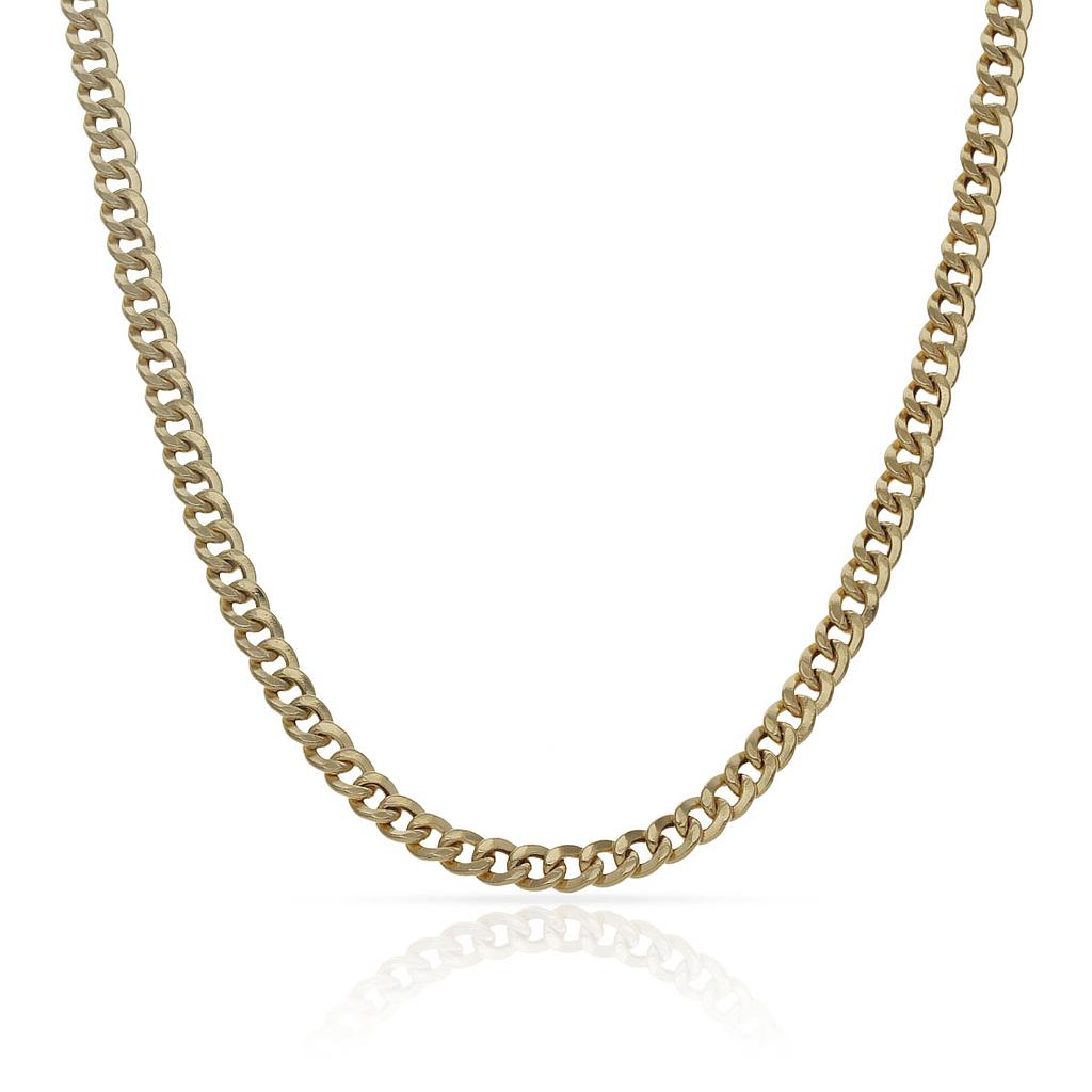Cadena Oro 18K Barbada Hueca - 3MM