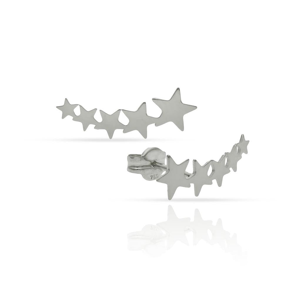 Pendientes Plata 925mm Trepadores Estrellas - 5x16mm