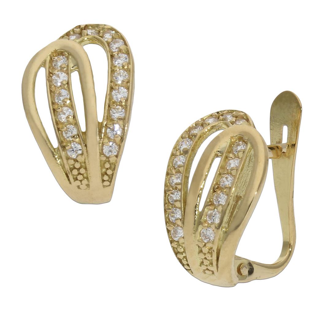 Pendientes Oro 18Kl Circonitas 8x13mm