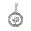 Colgante Oro Blanco 18K Árbol de la Vida 14mm