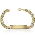 Pulsera Oro 18KL Caballero Placa