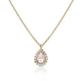 Gargantilla Oro 18K Lágrima Piedra Circonita 6x9mm