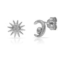 Pendientes Plata 925 Sol y Luna
