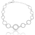Pulsera Plata 925 Círculos + Circonitas